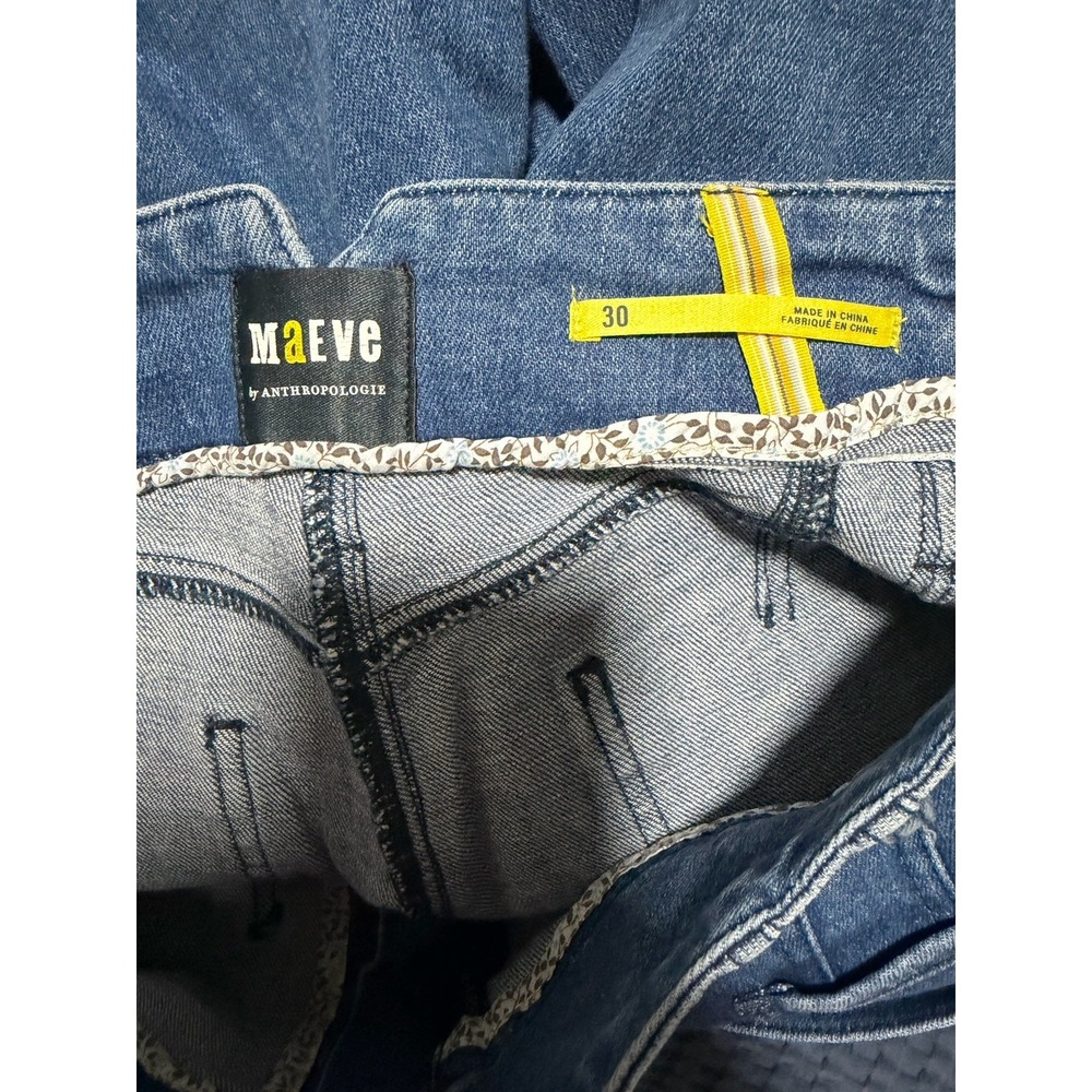 Maeve Anthropologie Junie Wide Leg High Rise Sailor Utility Trouser Jean Size 30 - Picture 13 of 15